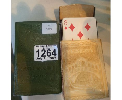 South Lancashire Group moneybox and a venice cased deck of cards. P&amp;P Group 1 (£14+VAT for the first lot and £1+VAT for s
