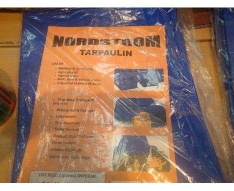 Two Nordstrom tarpaulins 2.6 x 1.7 metres. P&amp;P Group 2 (£18+VAT for the first lot and £3+VAT for subsequent lots) 