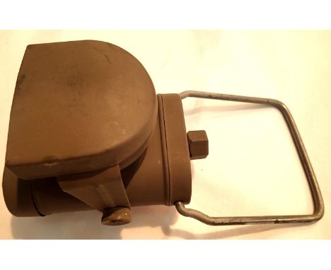 Vintage American bicycle lamp with drop down blackout hood. P&amp;P Group 1 (£14+VAT for the first lot and £1+VAT for subsequ