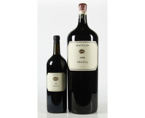 Fratta, Maculan  1998 (1 bt 18 Lt.)  WS 91/100, SF 87/100  Ceralacca con scotch, cassa originale in legno.  Wax with scotch t