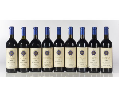 Sassicaia, Tenuta San Guido Bolgheri 1988 (1 bt) WS 97/100, SF 98/100 1989 (1 bt) WS 88/100, SF 93/100 1990 (1 bt) WS 93/100,