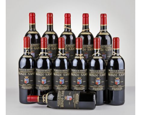 Brunello di Montalcino Riserva, Biondi Santi Tenuta Il Greppo  Montalcino  1993 (6 bts)  WS 77/100  1 bt etichetta strappata,