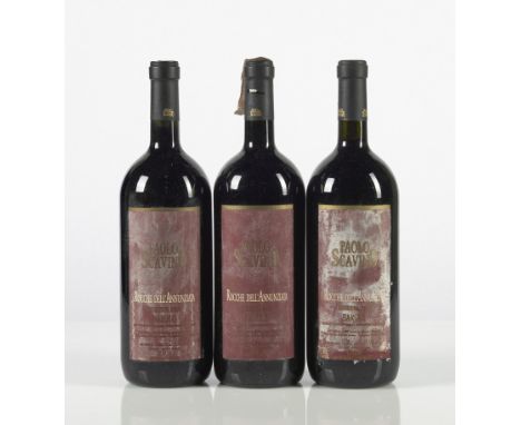 Barolo Rocche dell’Annunziata Riserva, Paolo Scavino  Langhe  1996 (1 Mag)  RP 95/100, SF 92/100  Etichetta sporca.  Soiled l