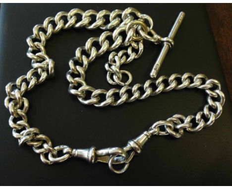 A HM silver watch chain 1884 approx 53.5g. Being sold in aid of Holbeach Rotary Club Wheelchair Fund.