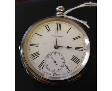 A HM silver pocket watch by H.J.Norris London 1884 not in working condition. Being sold in aid of Holbeach Rotary Club Wheelc