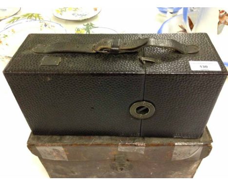An antique R &amp; J Beck box camera with 4 cased Beck lenses.