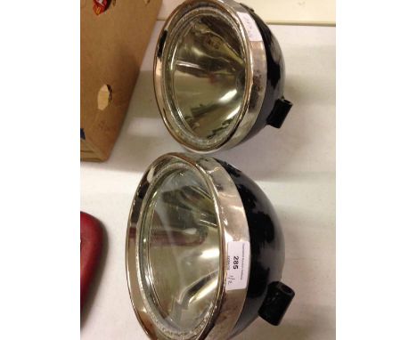 A pair of Rotax vintage headlights c1920's - vendor advises came from a 1924 Crossley