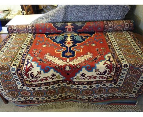 A vintage Yoruk Turkish wool carpet. 300 x 190cm (5.69m&sup2;).