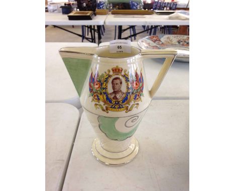 A Gibsons Pilot art deco jug with Edward VIII commemorative print.