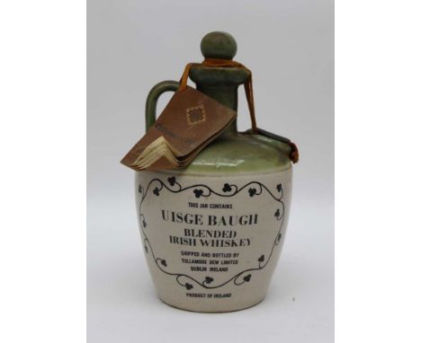 Tullamore Dew Blended 12-year-old Irish Whiskey, old bottling ceramic flagon 
