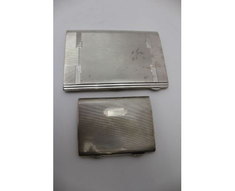 John Rose, an Art Deco silver cigarette case, engine turned decoration, gilded interior, Birmingham 1933, 12.5cm x 8.5cm, tog