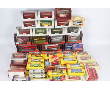 Gilbow - EFE - Lledo - Efsi - Hot Wheels - 43 x boxed / carded bus models in various scales including EFE # 14402 Leyland Nat