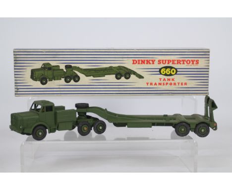 Dinky - A boxed Dinky # 660 Mighty Antar Tank Transporter. This is unsold stock from a long closed shop and has been in stora