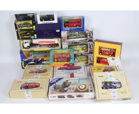 Corgi - Schabak - Cararama - 18 x boxed car, bus and tram models in various scales including Corgi # 1157 Ford Esso Petrol Ta