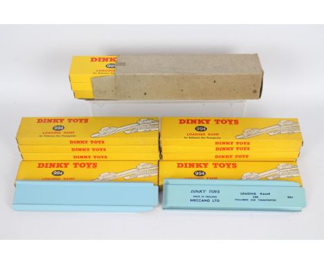 Dinky - 13 x boxed # 994 Loading Ramps for Pullmore Car Transporters including three in a trade box. These are unsold stock f