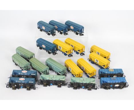 Lima - 18 x unboxed 00 gauge Grain Hopper wagons, six in Haig livery # 305651, six in VAT69 livery # 305650 and six in Black 