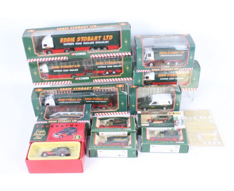 Corgi, Vanguards, Lledo- A fleet of 12 boxed diecast 'Eddie Stobart' themed vehicle sin various scales. Lot includes Corgi TY