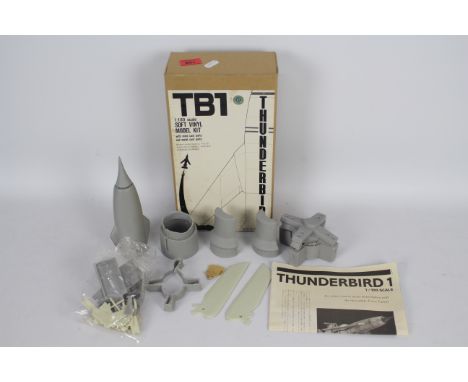 Modelkasten - A boxed 1:100 scale vinyl and resin model kit of Thunderbird 1 by Modelkasten. The kit appears to be Good overa