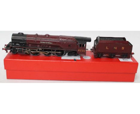 A Hornby Dublo EDL2 Duchess of Atholl engine and tender, model has some minor blemishes, otherwise good condition