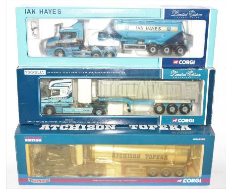 Three various boxed Corgi Hauliers of Renown 1/50 scale road transport diecasts, all housed in original window boxes to inclu