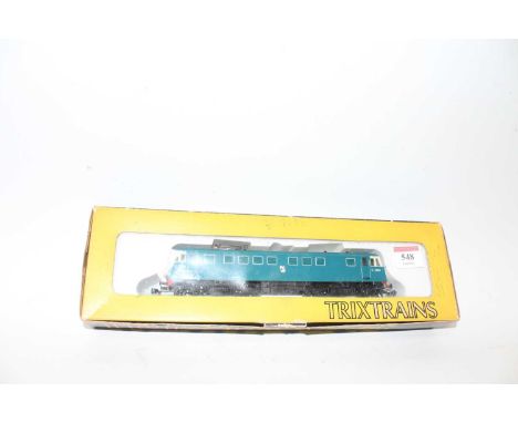 Trix No.1128 class 81 Bo-Bo electric loco E3001 blue, 3-rail, ‘Lion in Crown’ logo, single pantograph (NM-BG) interior polyst