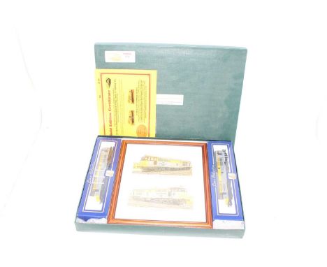 A Langdale Services Gold limited edition No. 1/55 released boxed set of British Railways type 2 A1A-A1A diesel locomotives, N