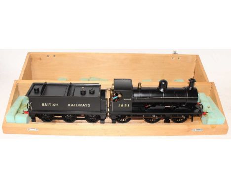 A very well engineered Gauge 1 Live Steam spirit fired model of a British Railways BR Black 0-6-0 Locomotive and tender, numb