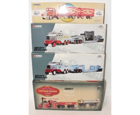Corgi Classics and Heavy Haulage Boxed Group, 4 examples, to include Edwards Amusements Scammell Highwayman, No.17601 Hills o