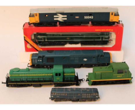 One tray containing a quantity of various mixed 00 scale, N gauge and continental railways to include a Lima No. 50043 Eagle 