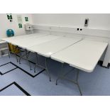 4 x Rectangle Plastic Folding Trestle Tables | 1800 x 750mm