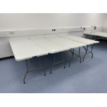 4 x Rectangle Plastic Folding Trestle Tables | 1800 x 750mm