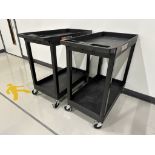 2 x Luxor 2 Shelf Utility Carts