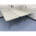 6 x Rectangle Plastic Folding Trestle Tables | 1800 x 750mm