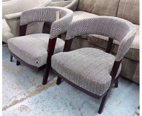 COCKTAIL CHAIRS, a pair, French Art Deco style, 58cm W x 53cm D x 70cm H. (2)