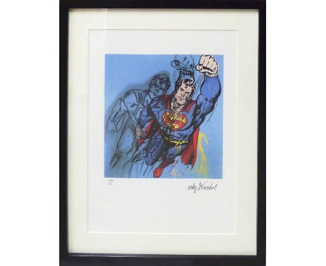 ANDY WARHOL 'Superman', 1981, from Portfolio 'Myths' lithograph signed in the plate, pencil numbered 1410/5000, CMOA stamp on