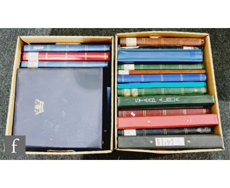 A collection of loose used world stamps and first day covers contained in twenty three albums. (23) 