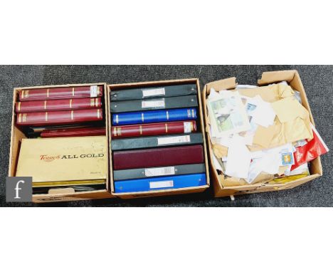 A collection of first day covers and presentation packs to include GB, Guernsey, Jersey etc, various albums, also PQ cards an