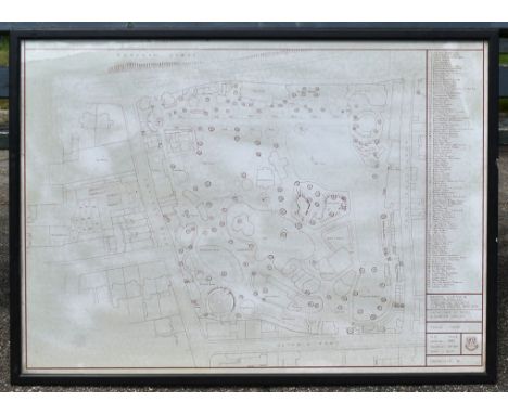 Former Bristol Zoo Gardens - an original vintage 1981 issued 'Catalogue of Trees' map, listing all types and species of tree 