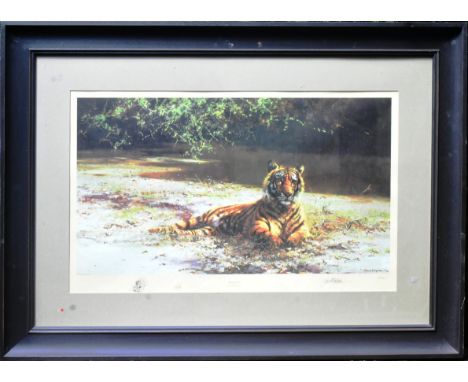 Y Former Bristol Zoo Gardens - David Shepherd (Artist &amp; Conservationist 1931-2017) - Indian Siesta - a limited edition si