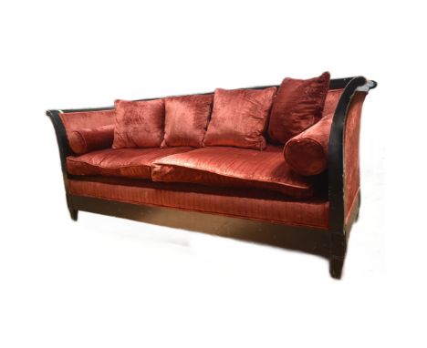 Former Bristol Zoo Gardens - a decorative Victorian style modern chaise longue / sofa, as displayed in Clifton Pavilion and u