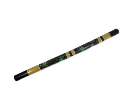 Former Bristol Zoo Gardens - a 20th century Australian didgeridoo instrument. Hand formed, and hand painted with typical deco