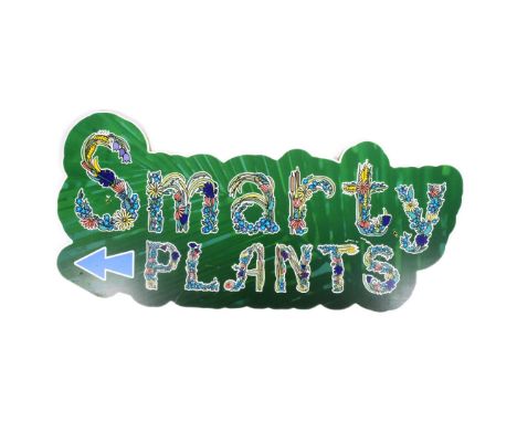 Former Bristol Zoo Gardens - the original Smarty Plants signed from Bristol Zoo Gardens. Foamex board, with floral printed te