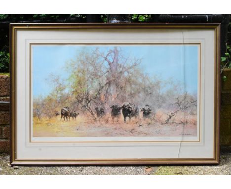 Y Former Bristol Zoo Gardens - David Shepherd (Artist &amp; Conservationist 1931-2017) - In The Thick Stuff - a signed print 
