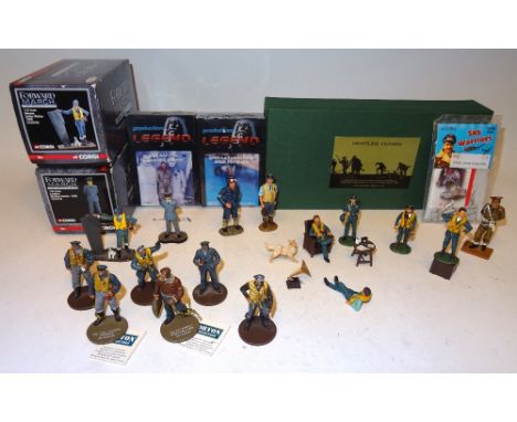 Frontline Royal Air Force at Dispersal set and other RAF and Luftwaffe figures and kits: two Forward March, six Oryon, two Le