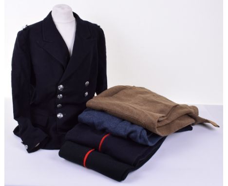 Selection of British military Issue Trousers, including an unusual pair of RAF Motorcyclists pantaloons, pair of battle dress