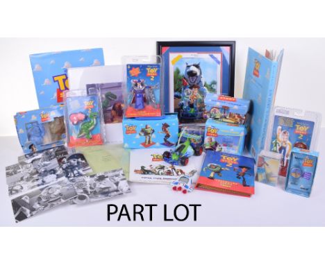 Interesting Collection of Disney Pixar Toy Story Ephemera and Toys, including Toy Story facsimile signed picture, Toy Story f