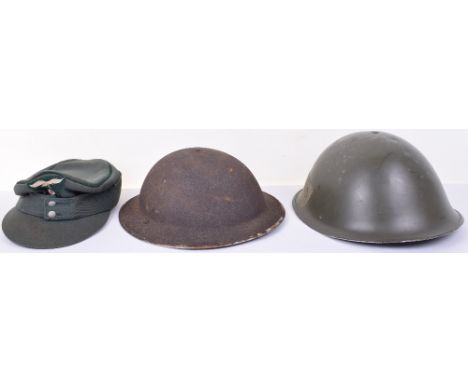 WW2 British Army Steel Combat Helmet, complete with original liner and webbing strap. Heavily rusted and corroded. Accompanie