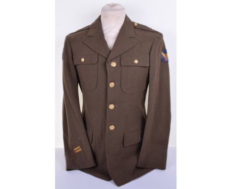 WW2 1943 American Army Air Force Tunic , complete with buttons  and makers label to pocket  dated 4 June 1943 ,size 36L, USAA