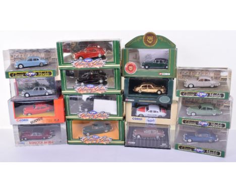 Fifteen Boxed  Corgi Jaguar Mark II Classic Models, including, 4 x D700, 2 x D700/1, D700/3, D700/5, 01801(Buster) 01801, 018