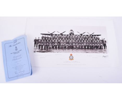 Dambusters 617 Squadron Signed Print, limited number 334 of 500 signed print  complete with certificate of authentication ,un